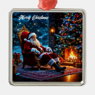 Julmagi Jultomten mysigt kamera Julgransprydnad Metall