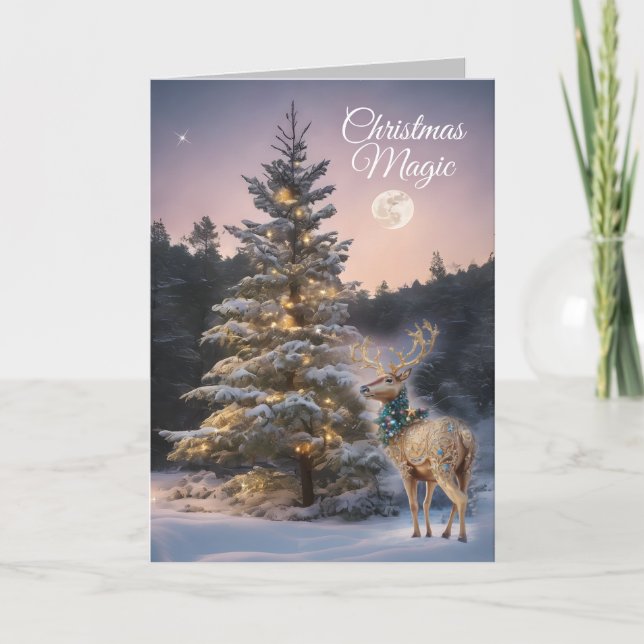 Julmagic Reindeer Helgkort (Framsida)