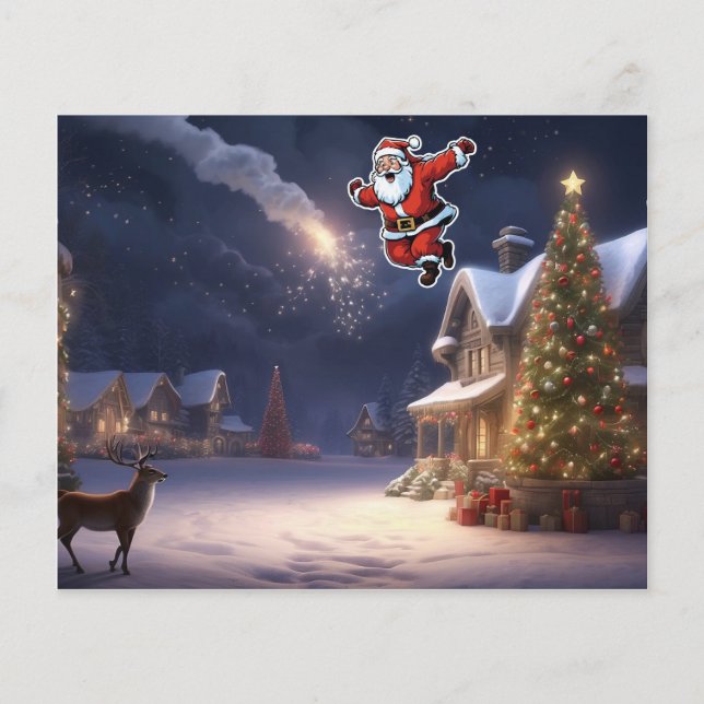 Julmagin är i luft och nyårshelgen i Santa Flygblad (Framsidan)