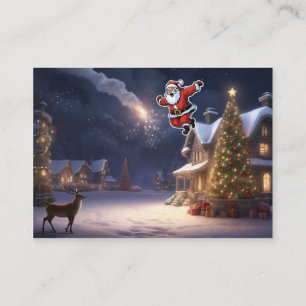 Julmagin är i luft och nyårshelgen i Santa Visitkort