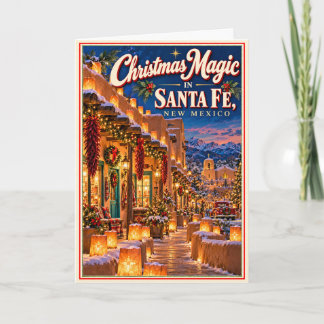 Julmagin i Santa Fe New Mexico Vintage Kort