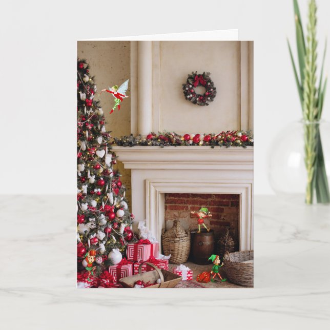 Julmagiska ventiler lägger till Namnteckning och d Helgkort (Framsida)