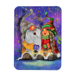 Julmagnet Gift par Gnomes Singing Magnet