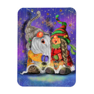Julmagnet Gift par Gnomes Singing Magnet