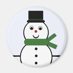 Julmagnet i Snögubbe Magnet