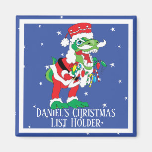 Julmagnet Square TySANTAsaurus Rex 2 Magnet