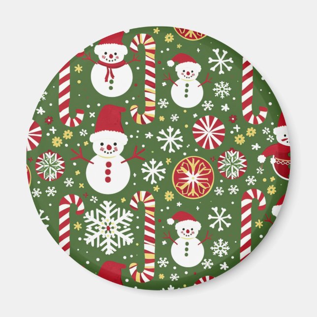 Julmagneter - Festive Fridge Decor & Helgdag Magnet (Framsidan)