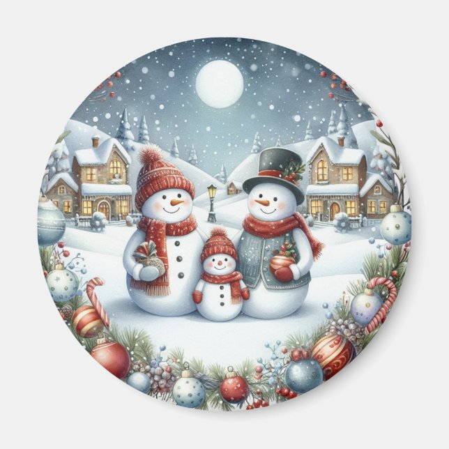 Julmagneter - Festive Fridge Decor & Helgdag Magnet (Framsidan)