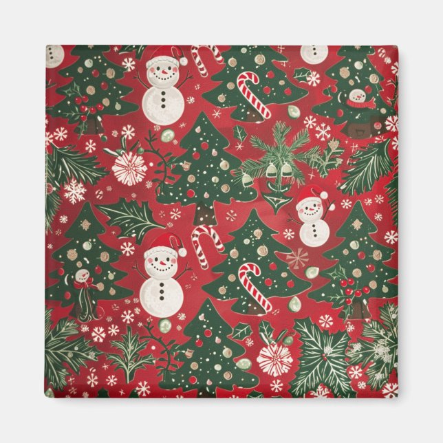 Julmagneter - Festive Fridge Decor & Helgdag Magnet (Framsidan)