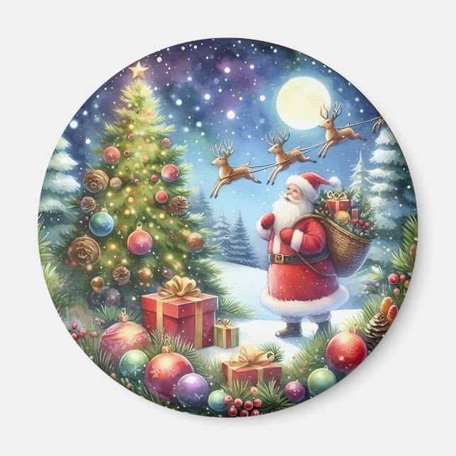 Julmagneter - Festive Fridge Decor & Helgdag Magnet (Framsidan)