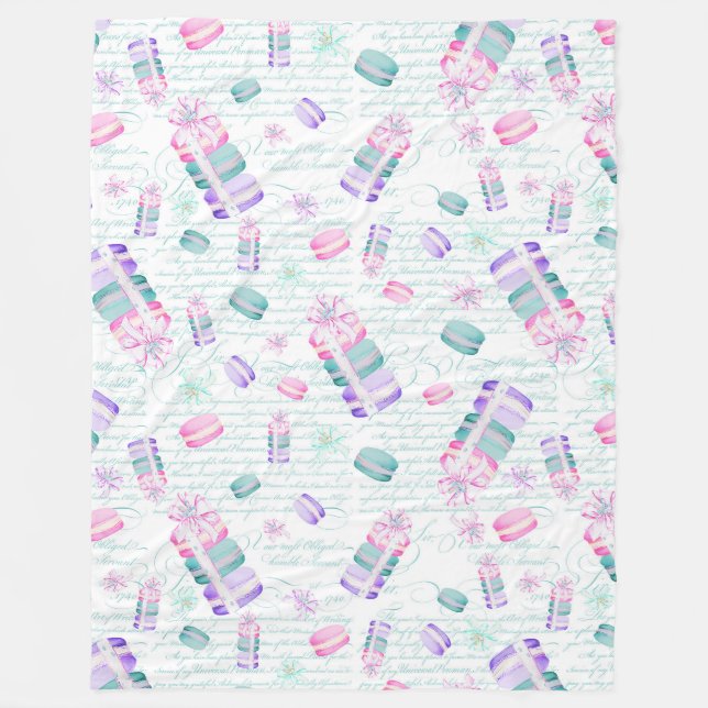 Julmakaroner Fleecefilt (Framsidan)