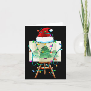 Julmålarens design _ Tomte Xmas Målare Konstnär Kort