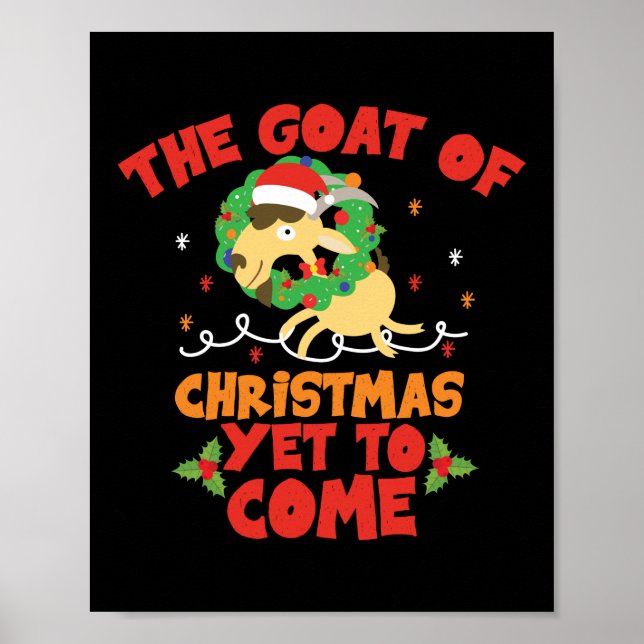 Julmålet ännu till Kom Pun Baby goat Poster (Framsidan)