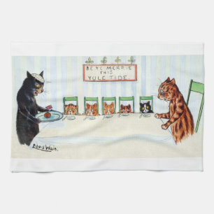 Julmåltid, Louis Wain Kökshandduk