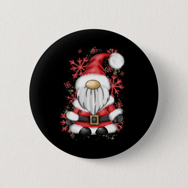 Julmän Mr Claus Tomte Jul Pyjamas Knapp (Framsida)