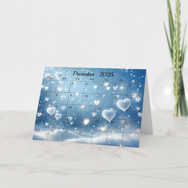 Julmånaden i december 2025 kort (Framsida)