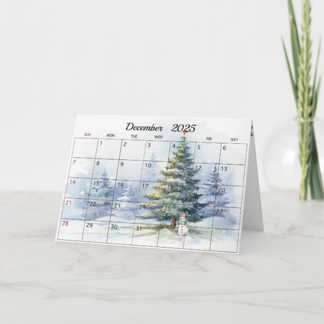 Julmånaden i december 2025 kort (Framsida)