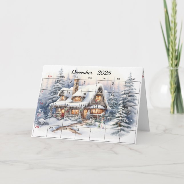 Julmånaden i december 2025 kort (Framsida)