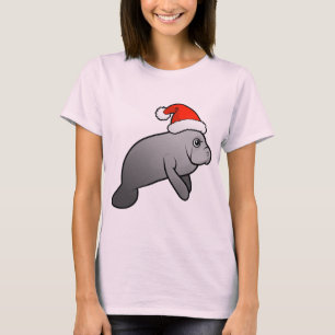 JulManatee Santa Tee