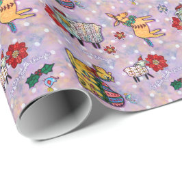 JulMangerdjur som slår in papper Presentpapper
