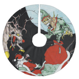 Julmardrömmen Anpassningsbar Träd Skirt Julgransmatta Borstad Polyester