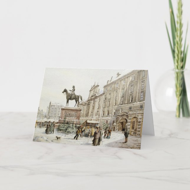 Julmarknaden i Am Hof Wien Helgkort (Framsida)