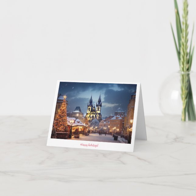 Julmarknaden i Prag Tack Kort (Framsida)