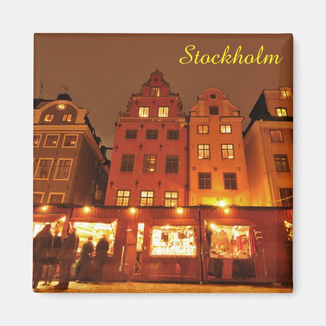Julmarknaden i Stockholm, Sverige Magnet (Framsidan)