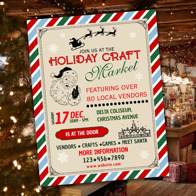 Julmarknaden och rättvis reklamblad (Skapare uppladdad)