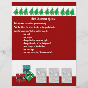 Julmarknadsföringsblad för företag reklamblad
