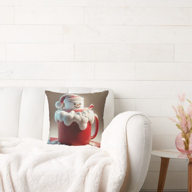 Julmarmallow Snögubbe I Hett Chocolate Kudde (Soffa)