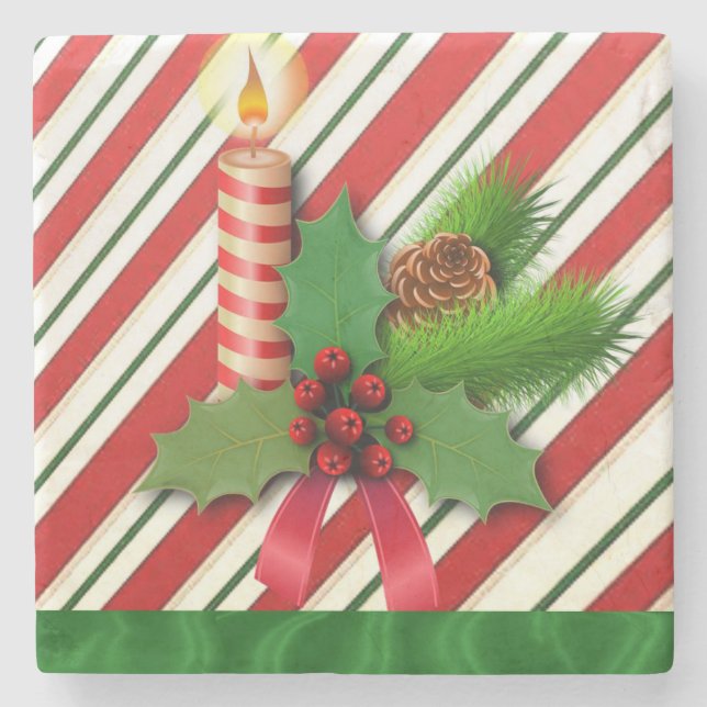 Julmarmor Stencojtkon, Jul Ljusstake Stenunderlägg (Framsidan)