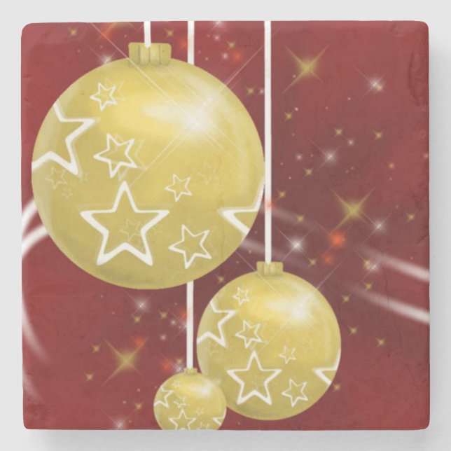 Julmarmor Stenservett, Guld Bollar Stenunderlägg (Framsidan)