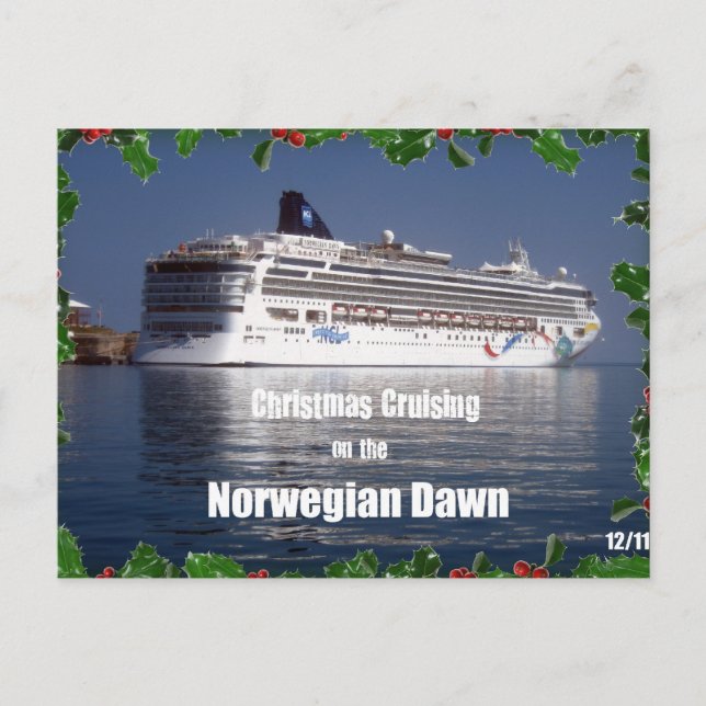 Julmarschen på norska gryningen helg vykort (Framsida)