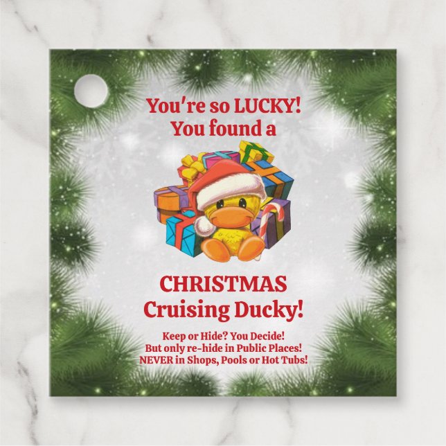 Julmarscherande Märkre i Anka Gåvor Etiketter (Framsida)