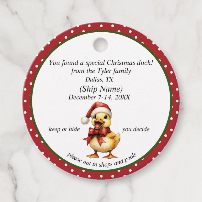 Julmarscherande Märkre i Anka Gåvor Etiketter (Framsida)