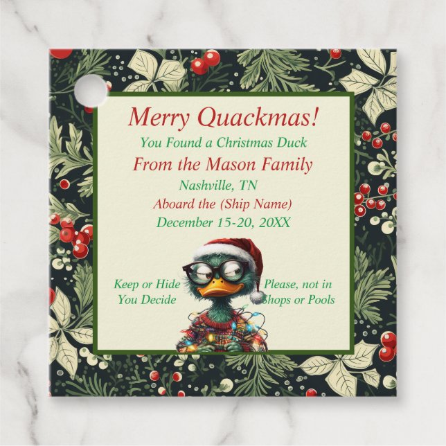 Julmarscherande Märkre i Anka Gåvor Etiketter (Framsida)