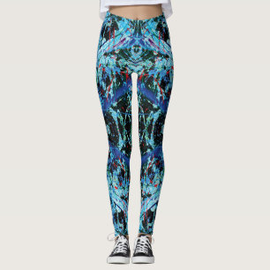 Julmassakern Blue, Röd stänk Leggings