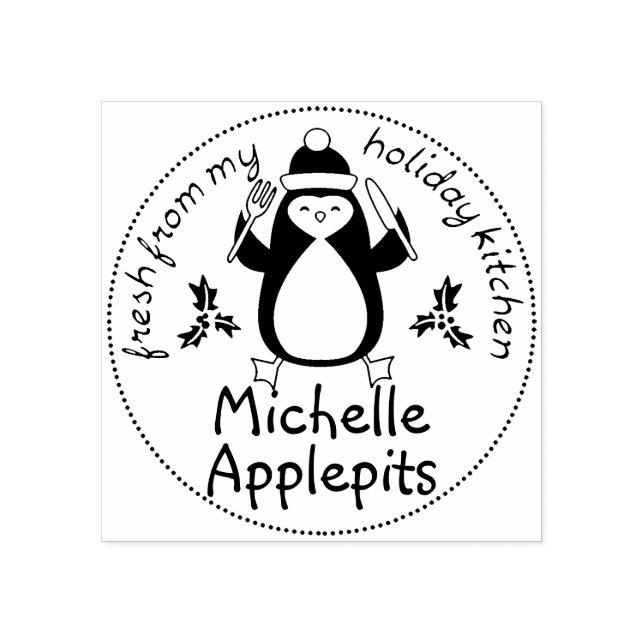 Julmat av Penguin från köket Stämpel (Tryck)