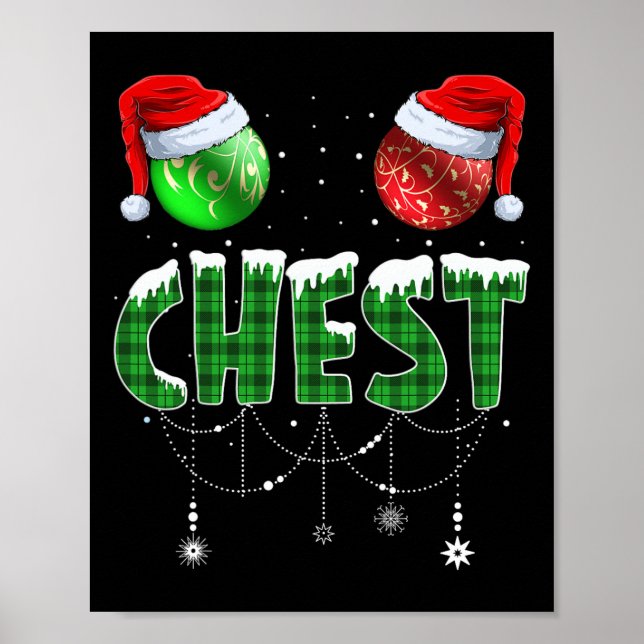 Julmatchande Bröstnötter för Par Bröstnötter  Poster (Framsidan)