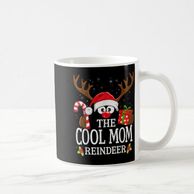 Julmatchande den coola mamman renfamiljen  kaffemugg (Höger)