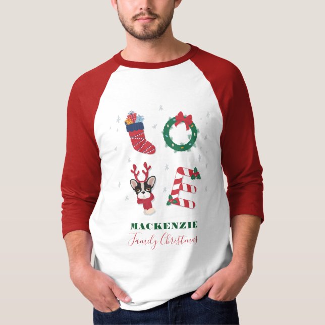 Julmatchande familj Kärlek Personlig T Shirt (Framsida)