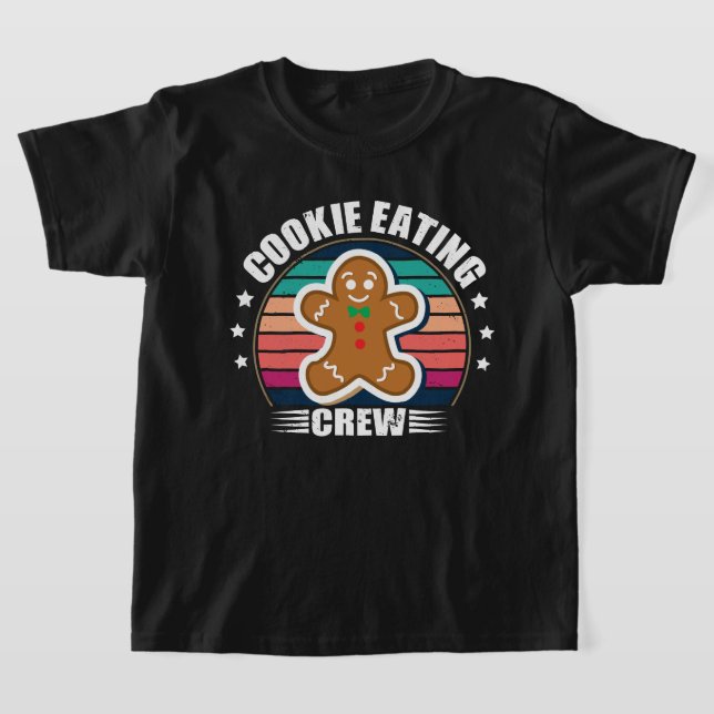Julmatchande familjecookie Eating Crew T Shirt (Laydown)