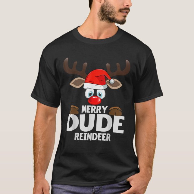 Julmatchande glädjefull kille ren pyjamas t shirt (Framsida)