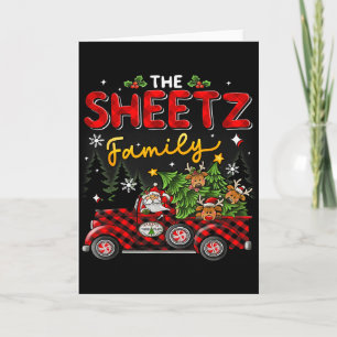 Julmatchande pyjamas för Sheetz-familjen grupp Kort