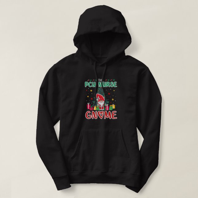 Julmatchen för PCU:s Nurse Gnome Julafton Träd Hoodie (Design framsida)