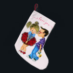 Julmatchen med lite Kärlek - Anpassningsbar Liten Julstrumpa<br><div class="desc">Cute Romantic Couple - Kärlek - I Kärlek You - Kiss Boy and Girl - Roligt Painting - Select / Add Your Unique Text / Namn / Färg - make your Speciell Gift - Resize and move or remove / add inslag - image / text with custom verktyg. Målning och...</div>