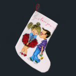 Julmatchen med lite Kärlek - Anpassningsbar Liten Julstrumpa<br><div class="desc">Cute Romantic Couple - Kärlek - I Kärlek You - Kiss Boy and Girl - Roligt Painting - Select / Add Your Unique Text / Namn / Färg - make your Speciell Gift - Resize and move or remove / add inslag - image / text with custom verktyg. Målning och...</div>