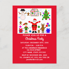 Julmatchning #1-vykort för inbjudan vykort