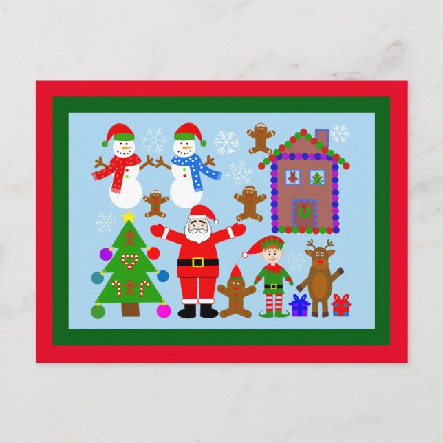 Julmatchning #2-vykort vykort (Framsida)